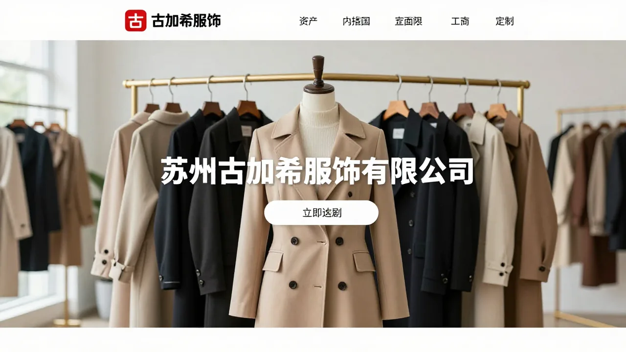 苏州古加希服饰有限公司 首页主视觉